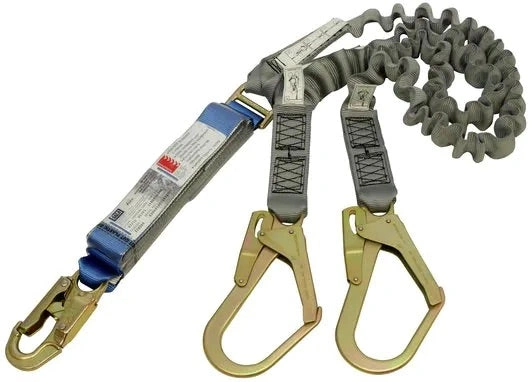 Get a Grip with 3M's EZ-Stop Lanyard: Double Tail Safety in Sleek Grey, One-Stop Protection for You